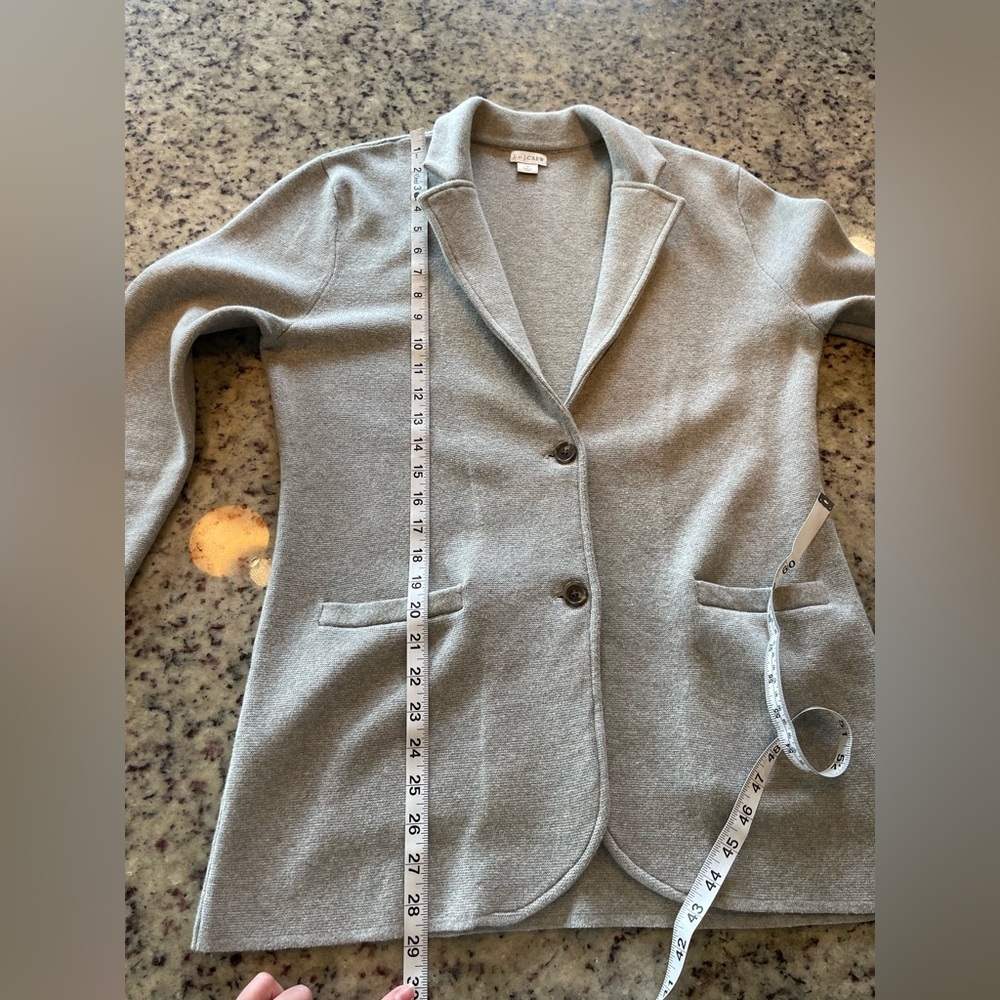 J.Crew 100% cotton Gray Women's Blazer size M - Picture 7 of 8